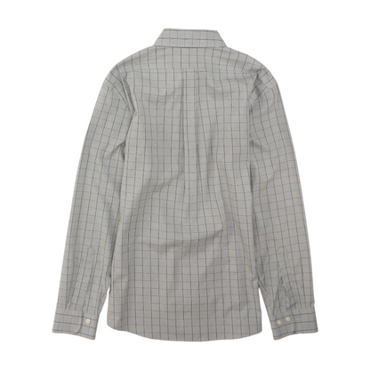 Gray Plaid Long Sleeve Button Down