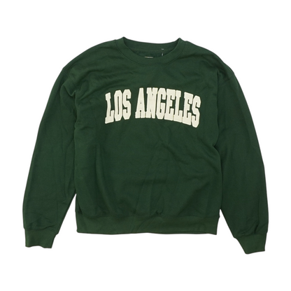 Green Solid Sweatshirt Pullover