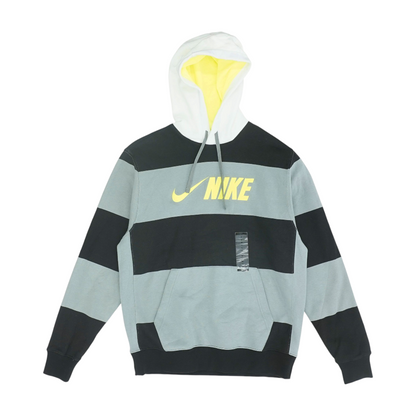 Gray Color Block Hoodie Pullover