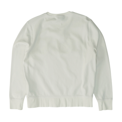 White Solid Sweatshirt Pullover