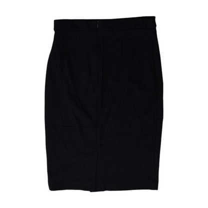 Navy Polka Dot Midi Skirt