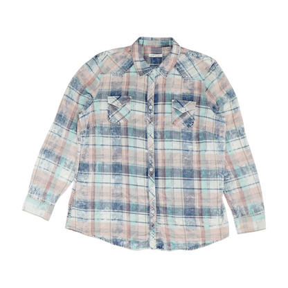 Multi Plaid Flannel Button Down