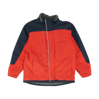 Red Color Block Jacket