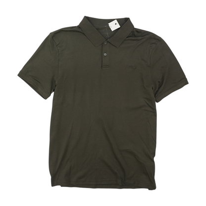 Gray Solid Short Sleeve Polo