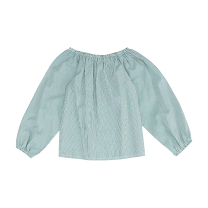 Green Striped Blouse