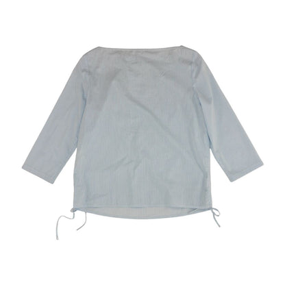 Blue Striped 3/4 Sleeve Blouse