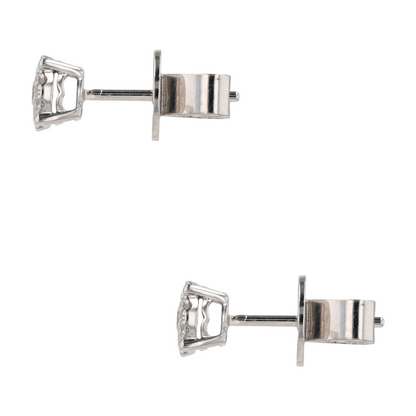 1/5 ctw 14K White Gold Diamond Stud Earrings