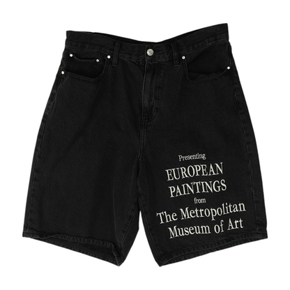 Black Denim Shorts