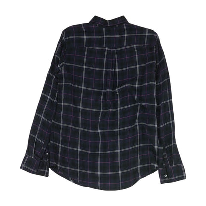 Purple Plaid Long Sleeve Button Down