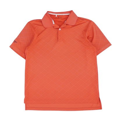 Coral Abstract Short Sleeve Polo