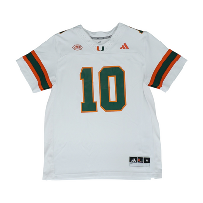 Men's White Miami Hurricanes Short Sleeve Jersey
