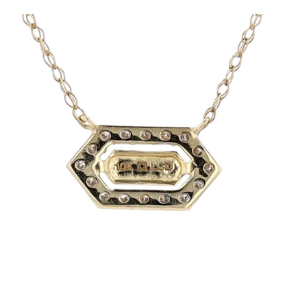 1/10 ctw 10K Yellow Gold Lab Grown Diamond Station Necklace