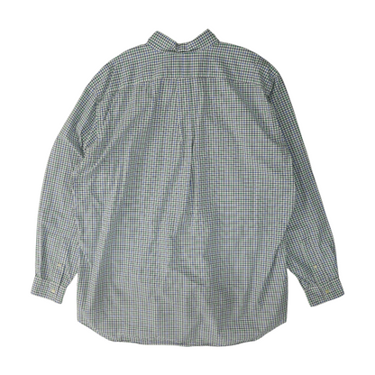 Blue Big & Tall Check Long Sleeve Button Down
