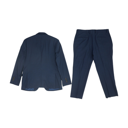 Navy Check Suit