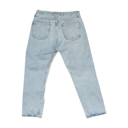 Blue Mid Rise Regular Jeans