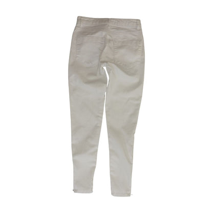 White Solid Jeans