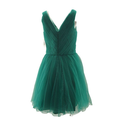 Green Polyester Blend Mini Dress