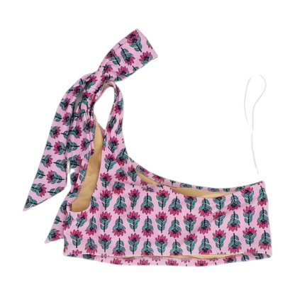 Pink Floral Swim Top