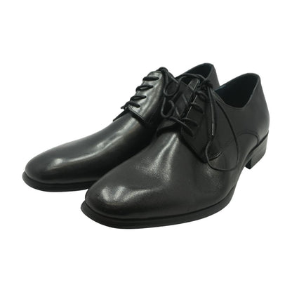 Black Leather Derby/oxford Dress Shoes