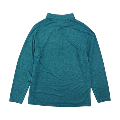 Teal Solid 1/4 Zip Pullover