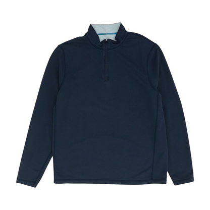 Navy Solid 1/4 Zip Pullover