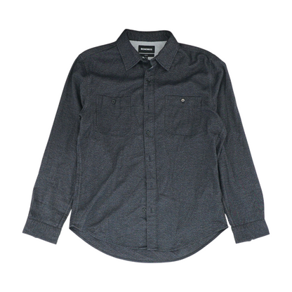 Charcoal Solid Flannel Button Down