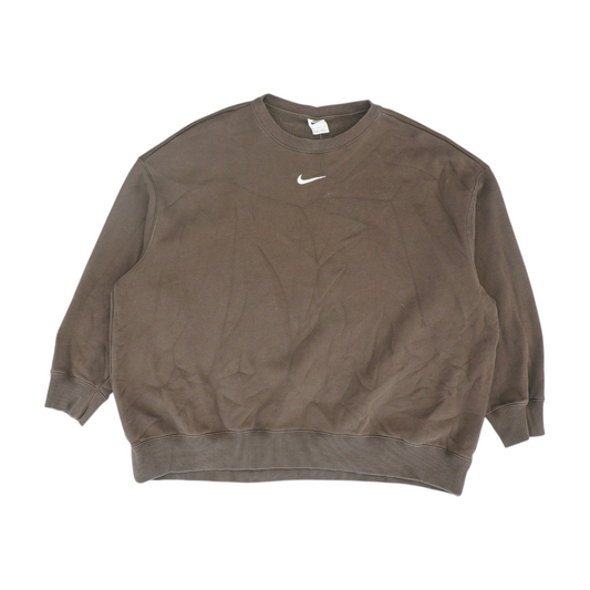 Brown Solid Sweatshirt Pullover