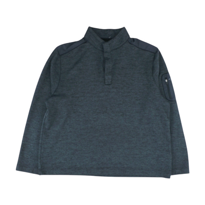 Gray Abstract 1/4 Zip Pullover