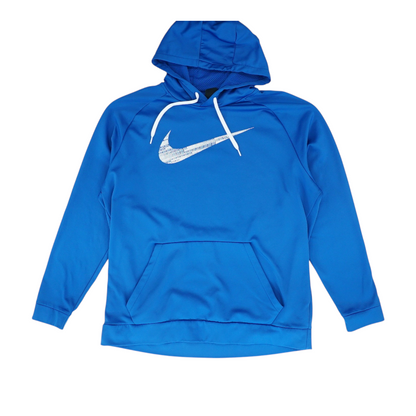 Blue Solid Hoodie Pullover