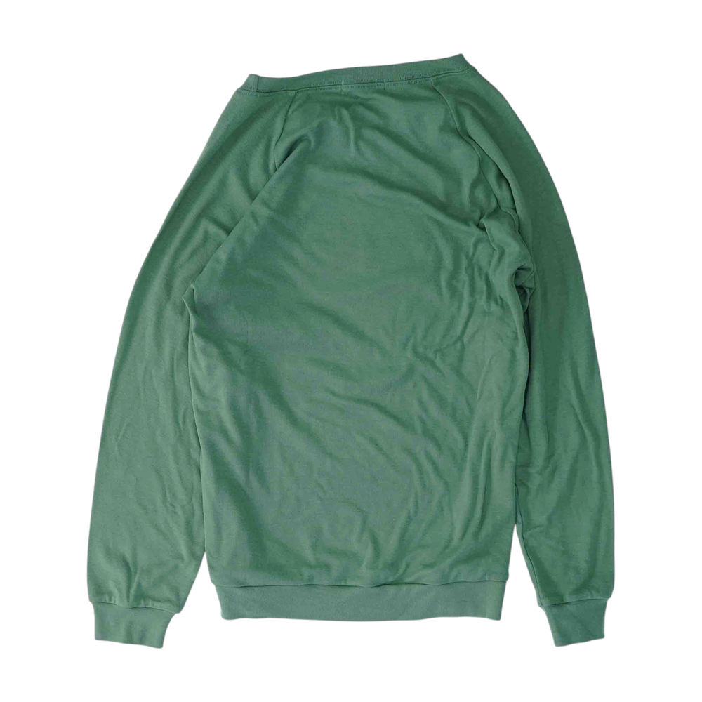 Green Floral Sweatshirt Pullover