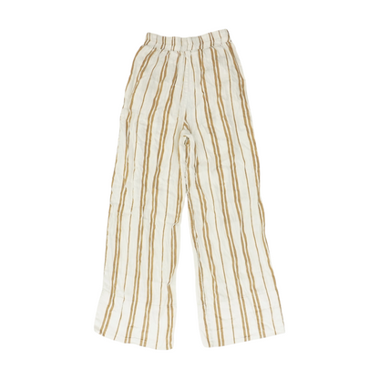 White Striped Relaxed Pants