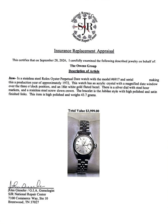 Datejust Stainless Steel Watch
