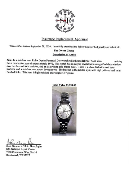Datejust Stainless Steel Watch