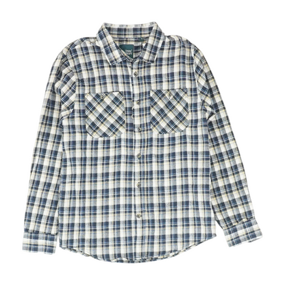 Blue Plaid Flannel Button Down