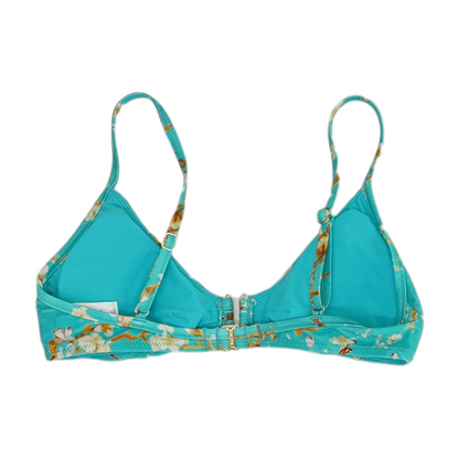 Green Floral Swim Top