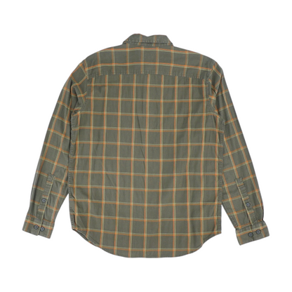 Gray Plaid Flannel Button Down