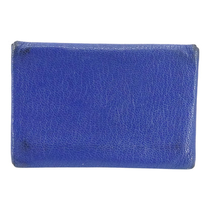 Navy Calvi Card Holder in Mysore Goatskin