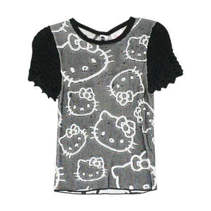 Black Graphic Pullover Sweater