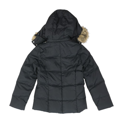 Black Solid Puffer Jacket