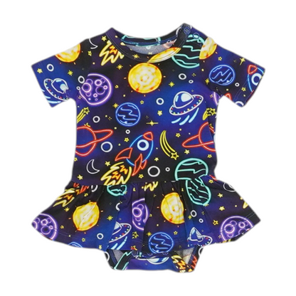 Multi Print Short Sleeve One-Piece