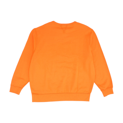 Orange Solid Sweatshirt Pullover