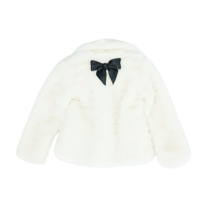White Solid Fur Jacket