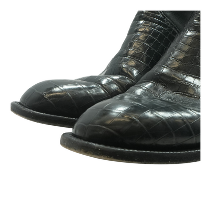 Black Nile Crocodile Leather Elliott Boot