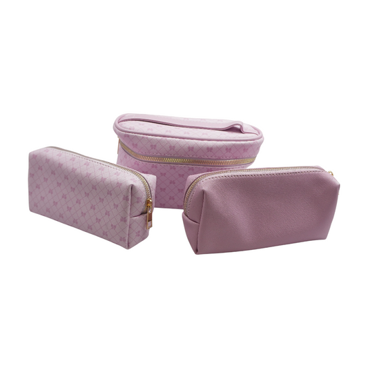 Pink Toiletry Bag Set