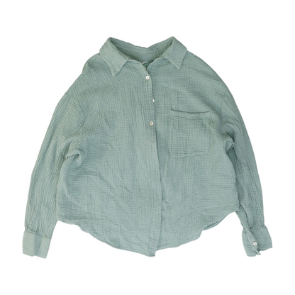Green Button Down