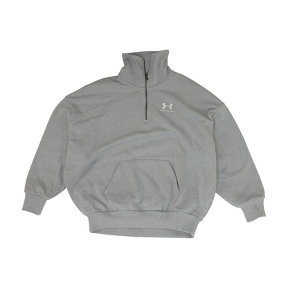 Gray Solid 1/4 Zip Pullover