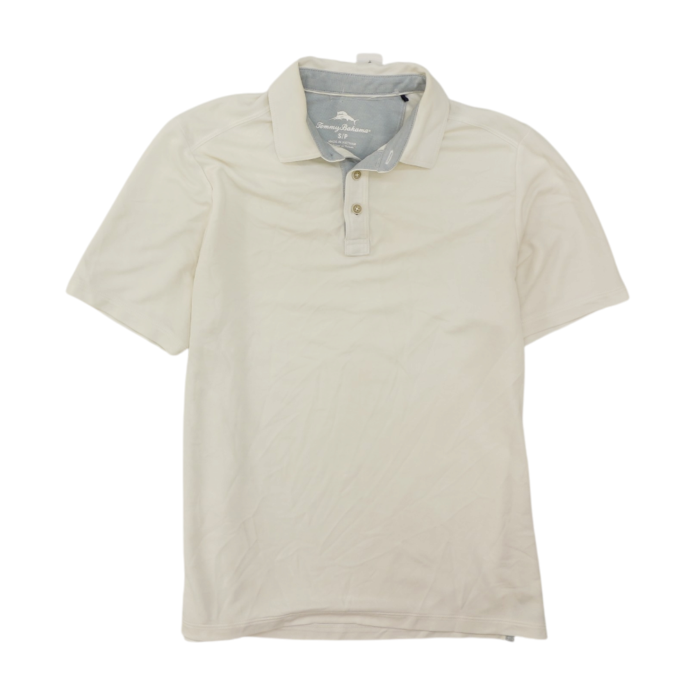 White Solid Short Sleeve Polo