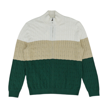 Multi Color Block Cardigan Sweater