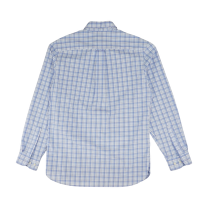 Blue Plaid Long Sleeve Button Down