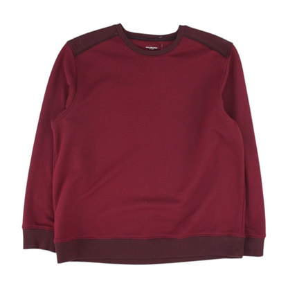 Maroon Solid Sweatshirt Pullover